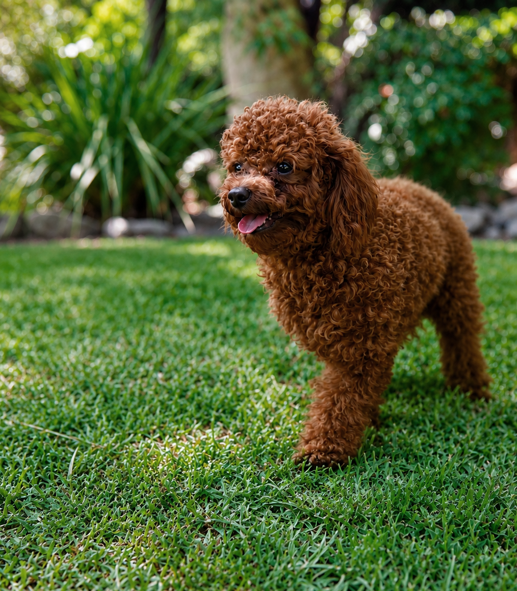 Poodle B — Studio Portrait (clean background)