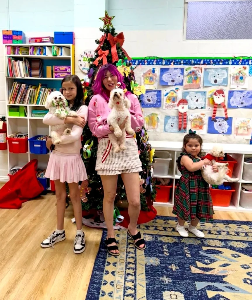 School programs — outdoor student group with Star Poodlez