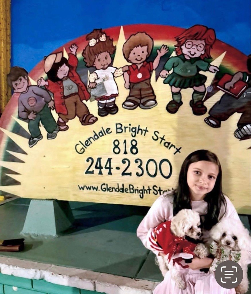 School programs — girl with Star Poodlez at Glendale Bright Start